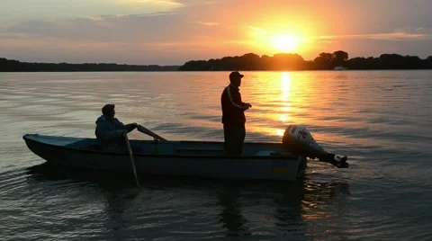 Sunrise on the boat Stock-Footage 42012388