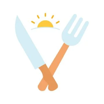 Sunrise Breakfast Icon Image. Stock Illustration
