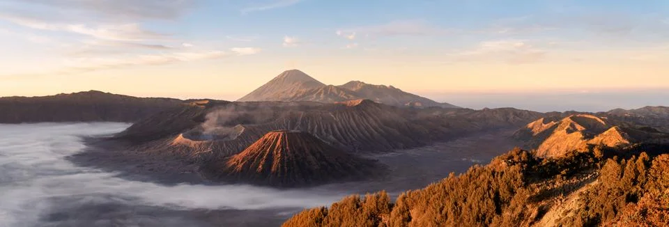 The sunrise of the Bromo volcano, Shot in Java, indunesia Foto stock