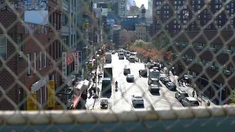 Sunrise on the Brooklyn Bridge. Stock Footage 92343741