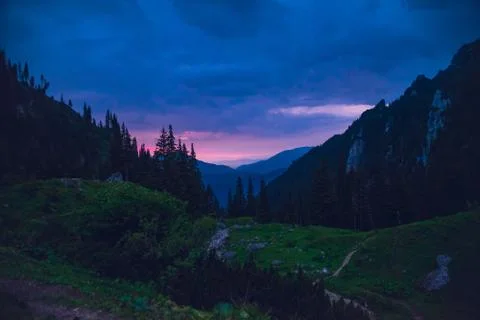Sunrise in Bucegi Mountains Stock Photos