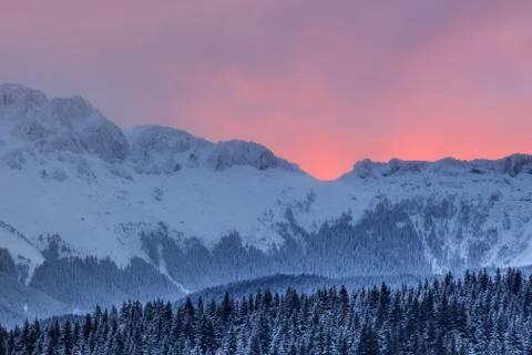Sunrise in Bucegi Mountains, Romania Stock Photos