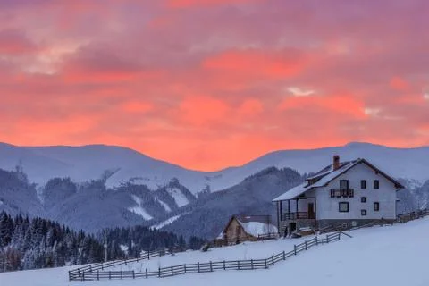 Sunrise in Bucegi Mountains, Romania Stock Photos