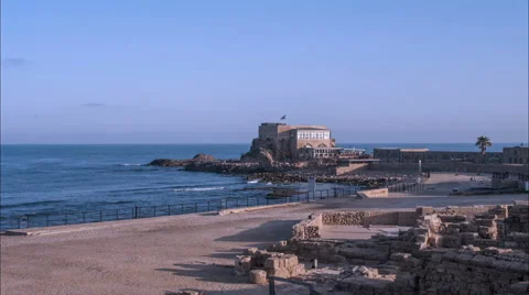 Sunrise in Caesarea, Timelapse Stock Footage 51383559