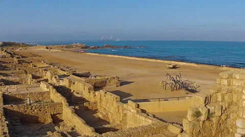 Sunrise in Caesarea3 Stock Footage 51373824