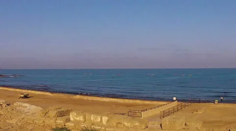Sunrise in Caesarea4 Stock Footage 51373943