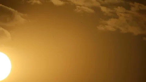 Sunrise on calm sky Stock Footage 84728022