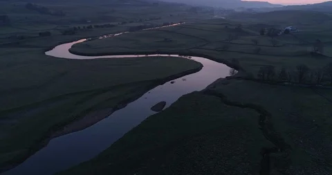 Sunrise in the calm valley Stock Footage 108732487