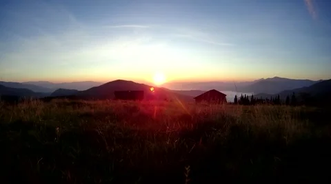 Sunrise in Carpathians with view of Hoverla and Petros Stock-Footage 54042343
