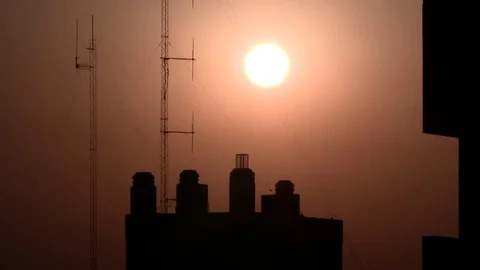 Sunrise in the city Stock Footage 81006825