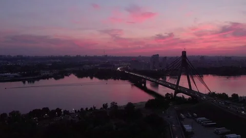 Sunrise in the city Stock Footage 129592498