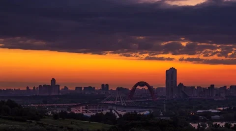 Before the sunrise city view Stock Footage 51007271