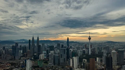Sunrise of cityscape Stock Footage 121863993