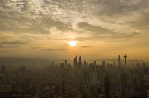 Sunrise of cityscape Stock Footage 122092664