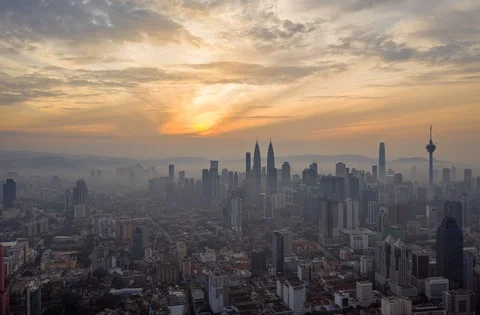 Sunrise of cityscape Stock Footage 122092921
