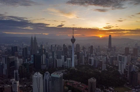 Sunrise of cityscape Stock Footage 122092978