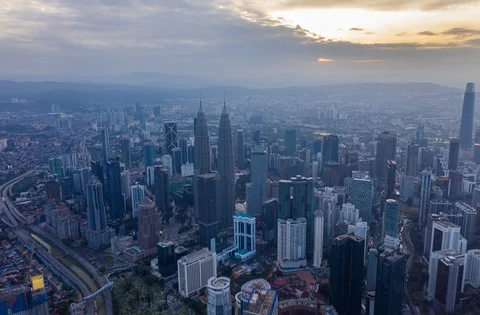 Sunrise of cityscape Stock Footage 122093366