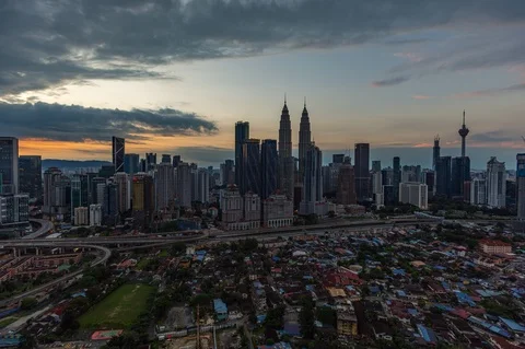 Sunrise Cityscape Timelapse Stock Footage 122212410