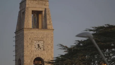 Sunrise clock tower Stock Footage 71134057