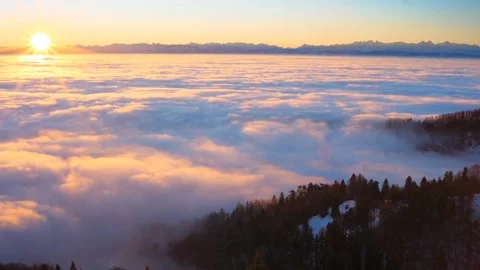 Sunrise cloud nature mountain Video stock 273698417