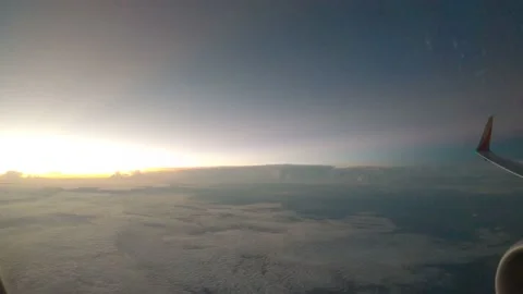 Sunrise in the clouds 2 (raw) Stock Footage 208121546