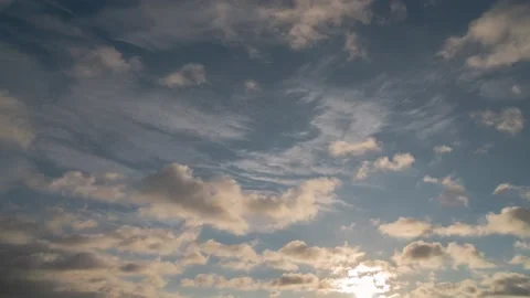 Sunrise. Clouds and Sun Rising Sky Time Lapse. Travel, Beginning, Nature Concept Stock Footage 206087609