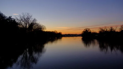 Sunrise clouds and water Video stock 100044871