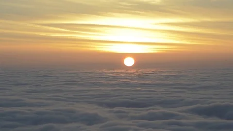 Sunrise with clouds move fast Stock Footage 83906373
