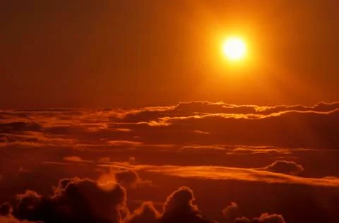 Sunrise With Clouds Stock Photos