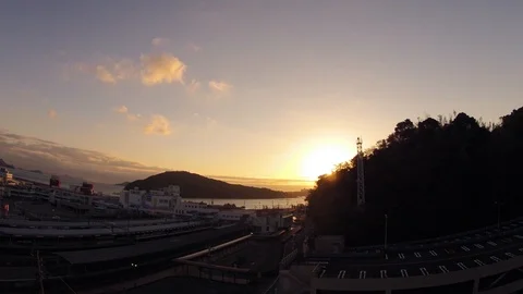 Sunrise with clouds timelapse, Japan Stock Footage 95301759