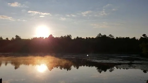 Sunrise at the cottage Stock Footage