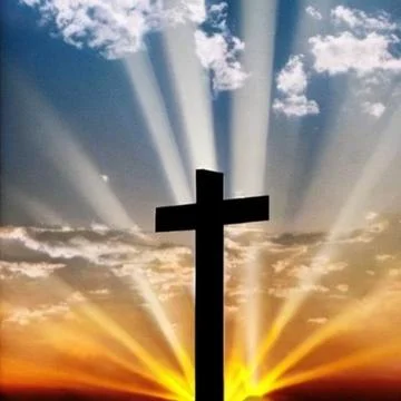 Sunrise Cross Illustrazione stock