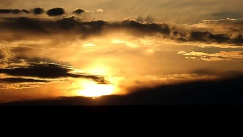 Sunrise with cumulus clouds. Stock Footage 75864063