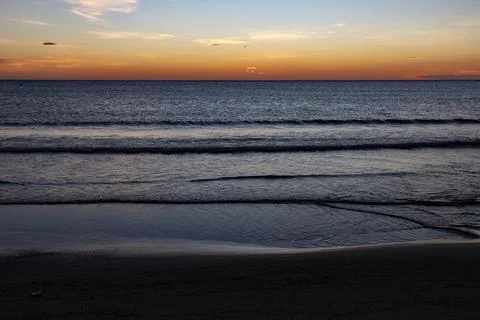 Sunrise. Dawn.  The first rays of sunlight rising Stock Photos
