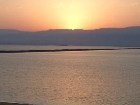 Sunrise at Dead Sea Stock Footage 22854922