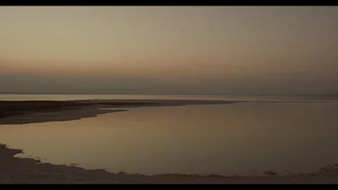 Sunrise on the Dead Sea Stock Footage 270182122