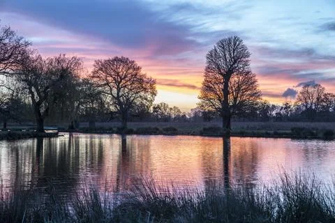 Sunrise in December Foto stock