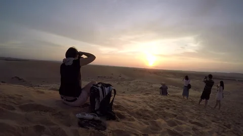 Sunrise in Desert Stock Footage 56355096