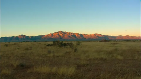 Sunrise Desert Mountain Valley Video stock 33653190