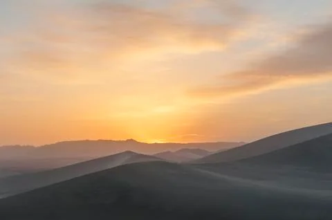 Sunrise in the desert Foto stock