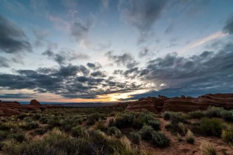 Sunrise in the desert. Foto stock