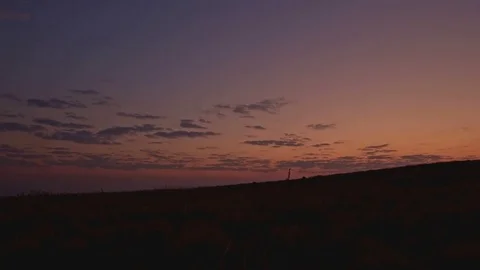 Sunrise desert scrub on the summit of Steens Mountain in fall Stock-Footage 81897171
