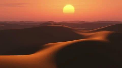 Sunrise in desert, time lapse Stock Footage