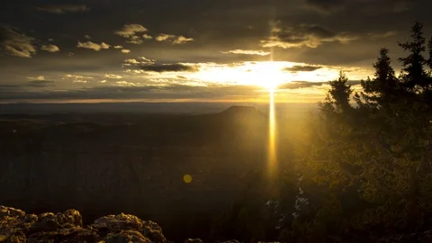 Sunrise at Desert View in Grand Canyon National Park 库存影片 107195853