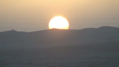 Sunrise at the dessert Stock Footage 157701379