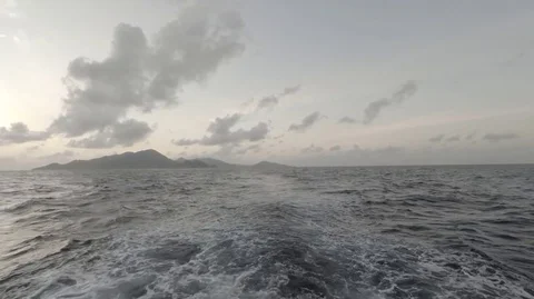 Sunrise from the dive boat Stock Footage 75733944