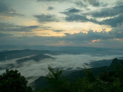 Sunrise at Doi Samer-Dao Timelapse Stock Footage 80143029