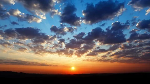Sunrise dramatic clouds 01 Stock Footage 3678313
