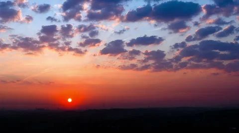 Sunrise dramatic clouds 02 Stock Footage 3678696