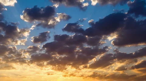 Sunrise dramatic clouds 03 Stock Footage